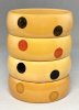 BB63 corn bakelite bangles with up/down dots